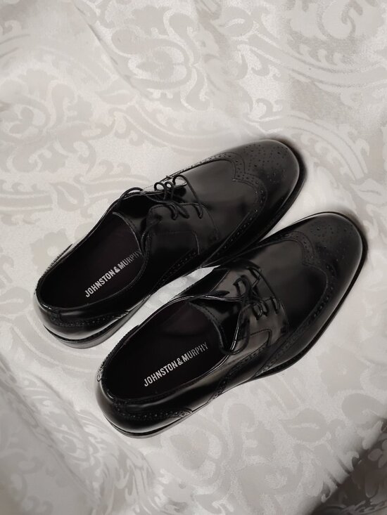 Johnston & Murphy, Atchison Wingtip Shoes, Black 20-6287, Men’s Size 8M (US) main image 6